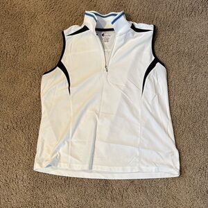 Izod Cool FX women’s sleeveless golf polo, XL, white